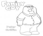 Printable Family Guy Peter Griffin coloring pages