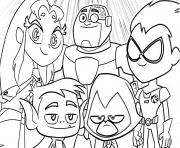 Printable Teen Titans Go all characters coloring pages