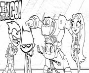 Printable Teen Titans Go Halloween Cartoon coloring pages