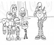 Printable Teen Titans Go Cartoon Kids coloring pages