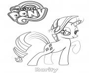 Printable Rarity MLP coloring pages