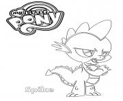Printable Spike My Little Pony coloring pages