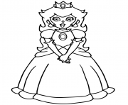 Printable super mario princess peach coloring pages