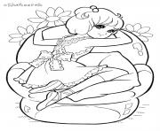 Printable glitter force yoga zentangle coloring pages