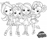 Printable Rainbow Rangers for Girls coloring pages