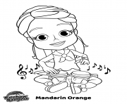 Printable Rainbow Rangers Drummer Cheerleader Mandy coloring pages