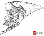 Printable lego fire helicopter coloring pages