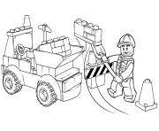 Printable lego junior dump truck coloring pages