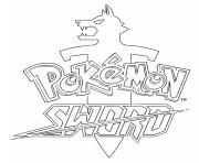 Printable pokemon sword logo coloring pages