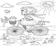 Printable peppy in april spring coloring pages