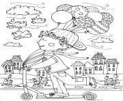 Printable 9 peter boy in april spring coloring pages