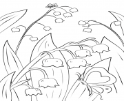 Printable lily of the valley coloring pages