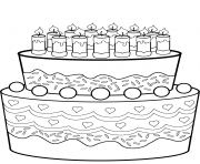 Printable birthday cake coloring pages