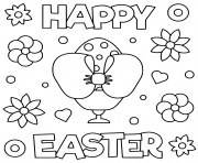 Printable happy easter egg vector illustration  coloring pages