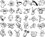 Printable farm animals coloring pages