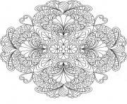Printable flowers mandala coloring pages