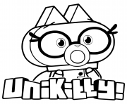Printable Dr Fox from UniKitty coloring pages