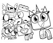 Printable Unikitty and friends coloring pages