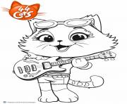 Printable Milady Rock 44 Cats coloring pages