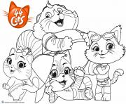 Printable Buffycats 44Cats Family coloring pages