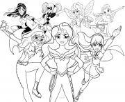 Printable dc superhero girls coloring pages