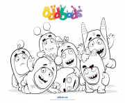 Printable oddbods fun time kids coloring pages