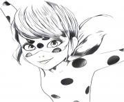 Printable miraculous ladybug face coloring pages