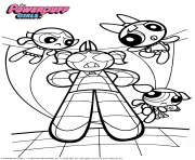 Printable powerpuff girls vs monster coloring pages