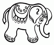 Printable cute elephant coloring pages