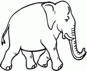 Printable elephant wild animal coloring pages
