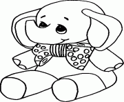 Printable stuffed elephant animal coloring pages