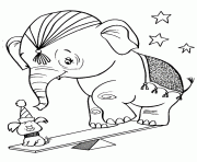Printable elephant dog circle coloring pages