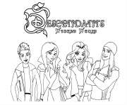 Printable the descendants wicked world coloring pages
