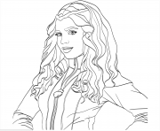 Printable The Evil Queens daughter Evie dark hair Descendants coloring pages