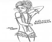Printable the greatest showman zendaya anne fan coloring pages