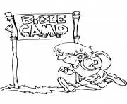 Printable bible camp camping coloring pages
