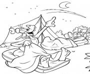 Printable camping disney kids coloring pages