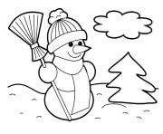 Printable Crayola snowman christmas coloring pages