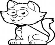 Printable cute cartoon cat coloring pages