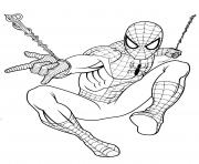 Printable Spider Man Far From Home Jump coloring pages
