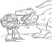 Printable buzz lightyear with rex coloring pages