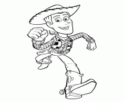 Printable sheriff woody is running coloring pages