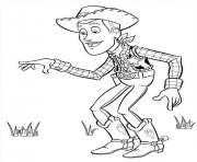 Printable woody sheriff is walking in the ground coloring pages