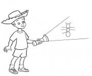 Printable andy is holding a lamp coloring pages