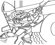 Printable buzz lightyear try to go up stair coloring pages