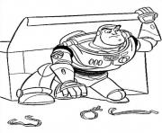Printable buzz lighyear is hiding behind the box coloring pages