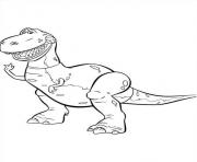 Printable rex is standing coloring pages