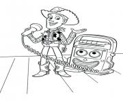 Printable andy from toy story singing like a star coloring pages