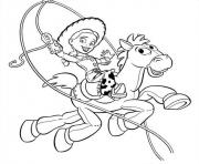 Printable woody sheriff is riding his horse coloring pages