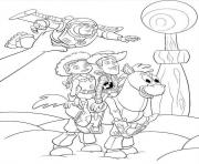 Printable andy is playing his toys coloring pages